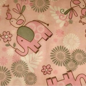 Fabric flannel new Birds Elephants cotton flannel 1 yard x 44” Fabric Traditions